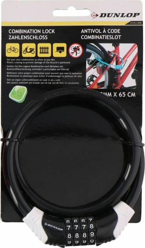 Spiral kangjellë për biçikletë Dunlop, e zezë