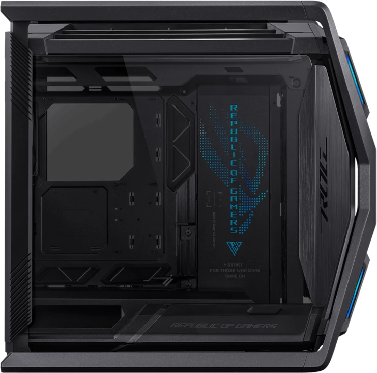Kasë ASUS ROG Hyperion GR701 E-ATX gaming, 4x140mm fan, dual radiator 420mm, ARGB/Aura Sync, 2x USB-C, fast charging 60W, e zezë