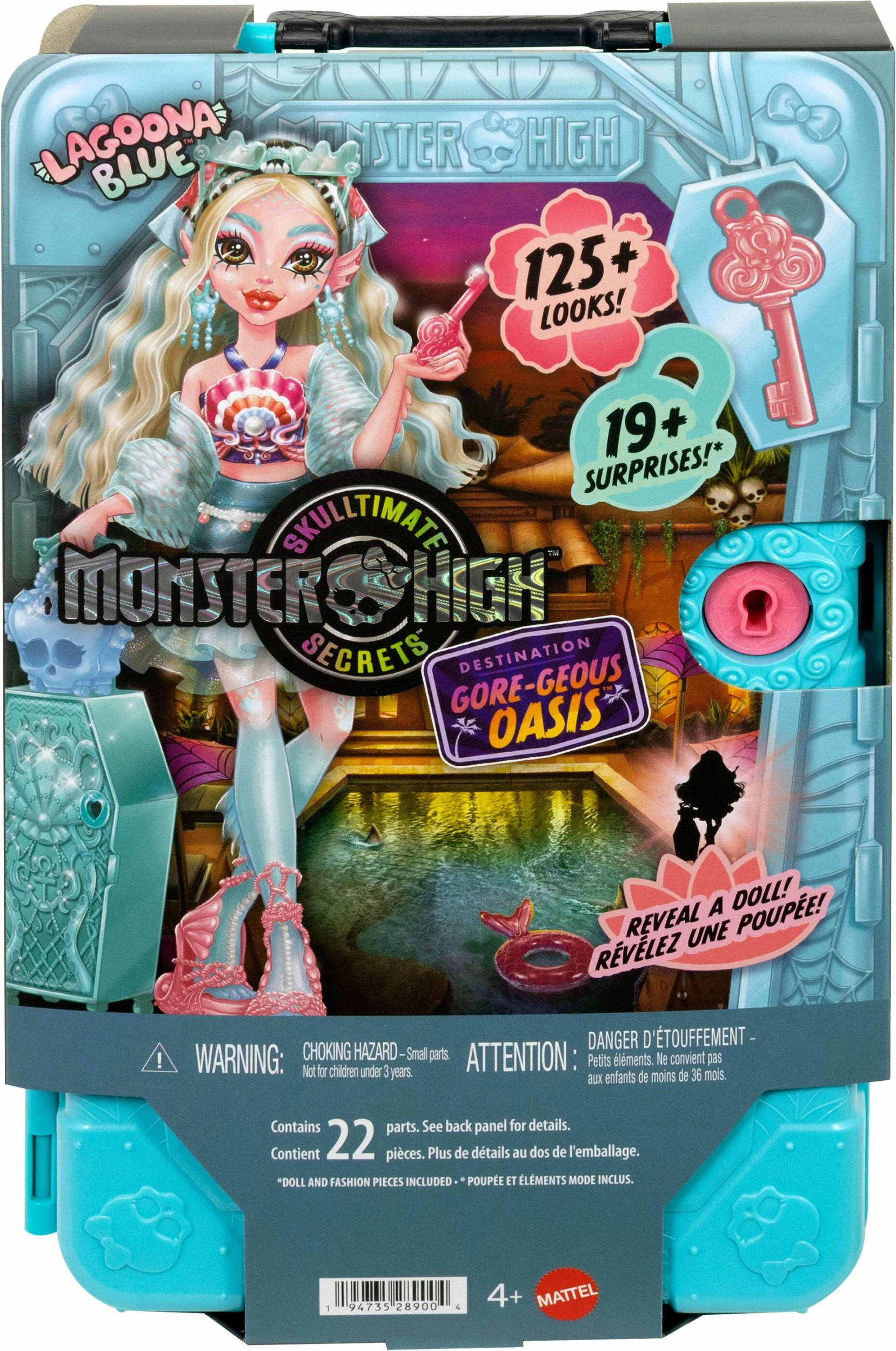 Kukull Monster High Scare Secrets Series 7 Lagoona Blue JDR51, 32.8 cm, vjollcë, set 1 copë