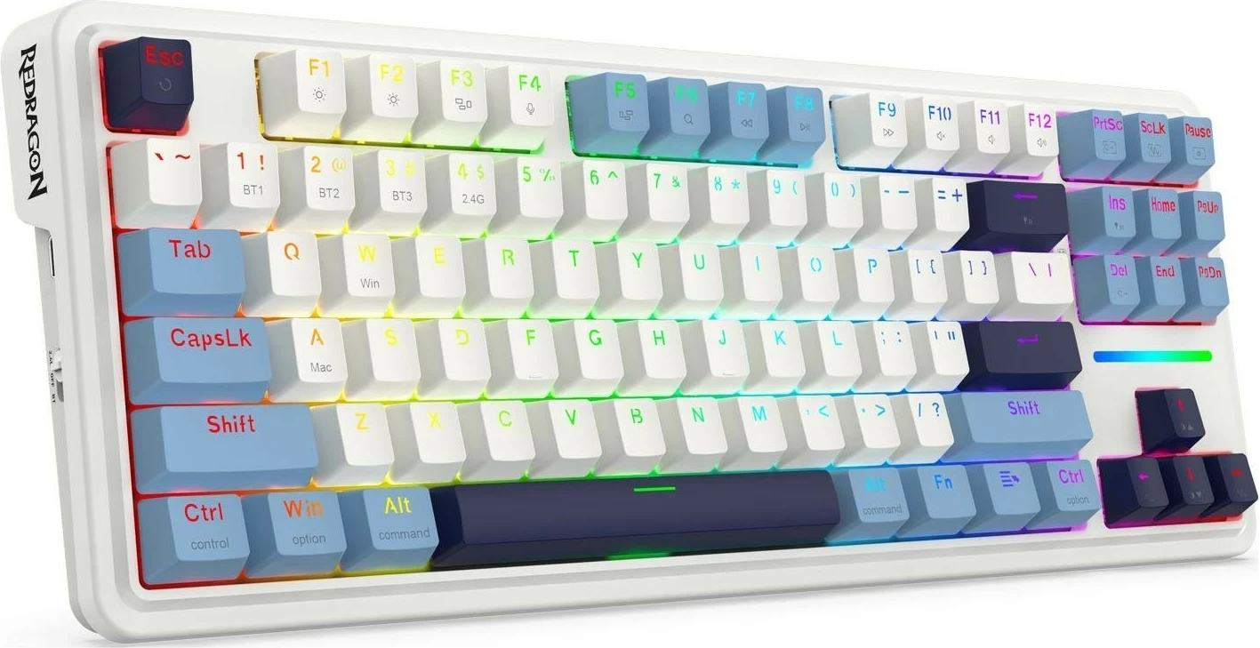 Tastierë Redragon K728WBB-RGB-PRO Antonium PRO, RGB, mekanike, e bardhë