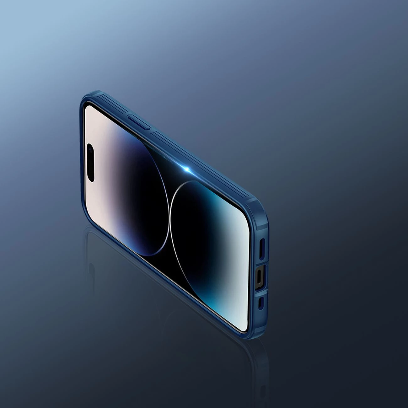 Mbështjellës Nillkin CamShield Pro Magnetic për iPhone 14 Pro Max, MagSafe, mbrojtje kamerës, Blu
