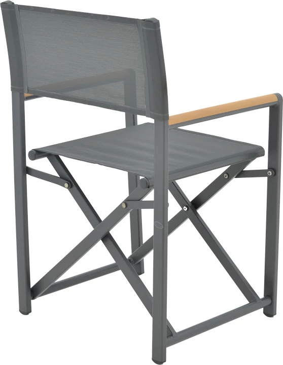 Set tavoline me 6 karrige regjisori, alumin, ngjyrë antracit, Mabu-Kliton B, 150x80x74cm