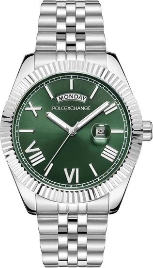Orë dore Polo Exchange PXW551-06, e argjendtë/gjelbër