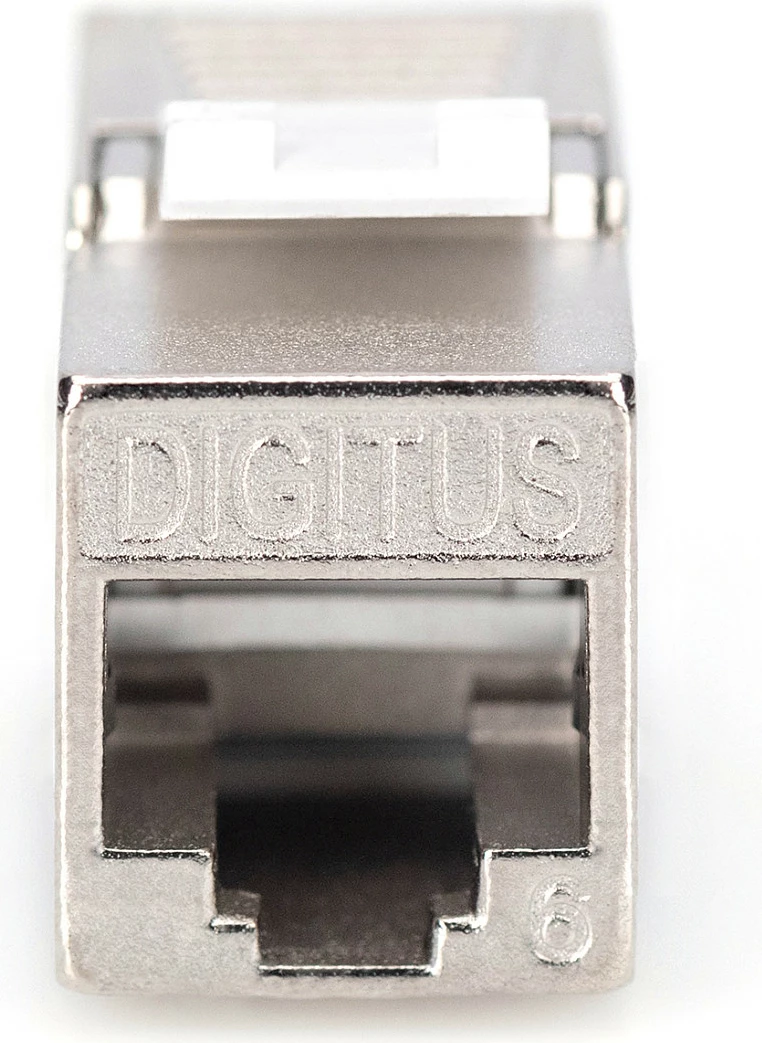 Modul Keystone Digitus DN-93612-1, CAT6A i mbrojtur, RJ-45 Female-Female, instalim pa vegla, argjend