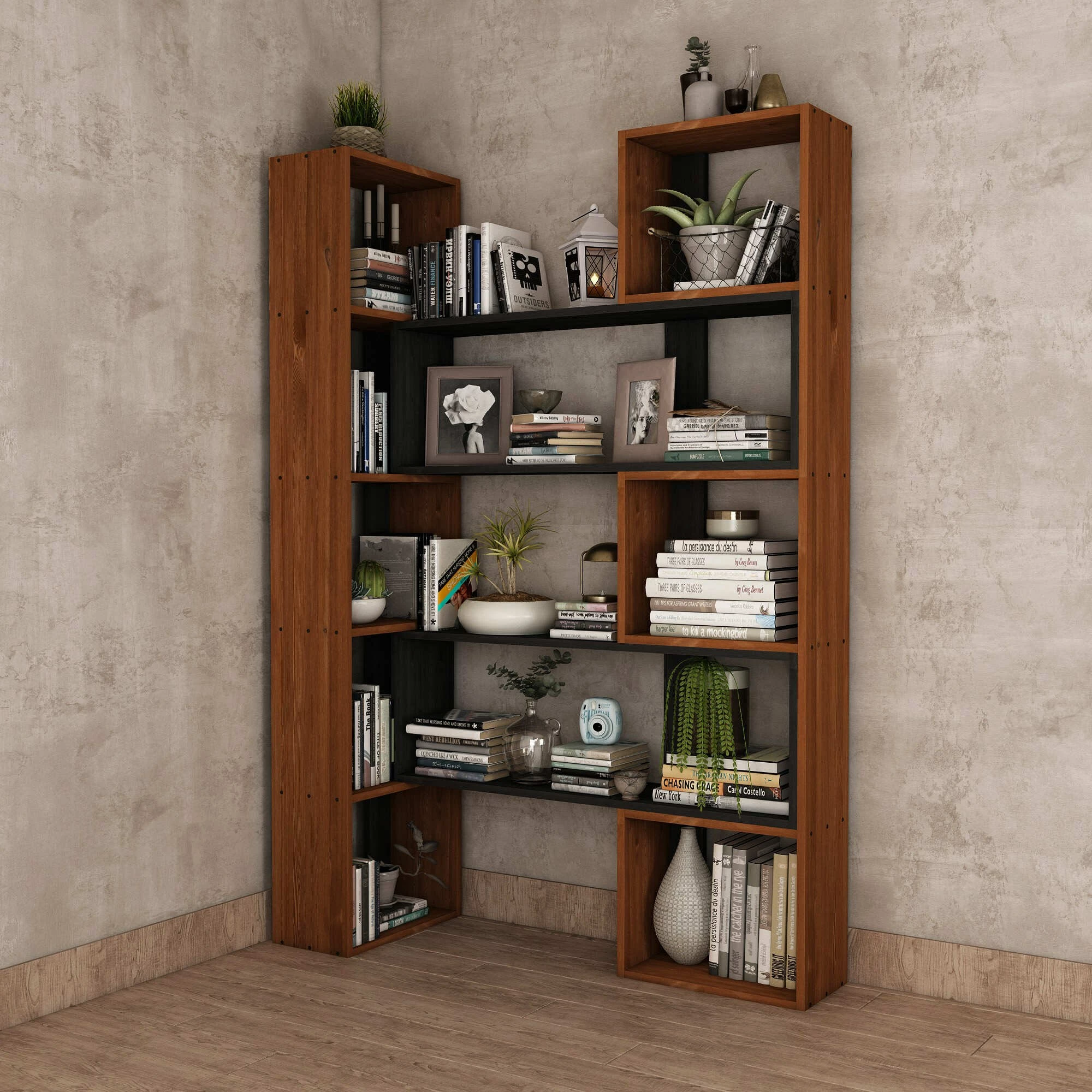 Raft librash Skye Decor, ngjyrë teak, CPT6012-200