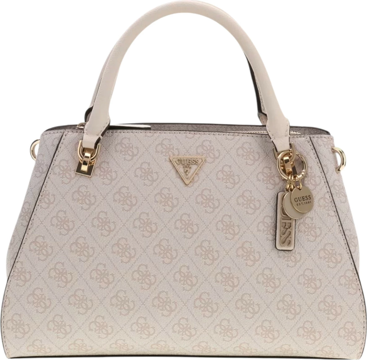 Çantë dore Guess Noelle II Luxury Satchel HWBG96 72070, e bardhë
