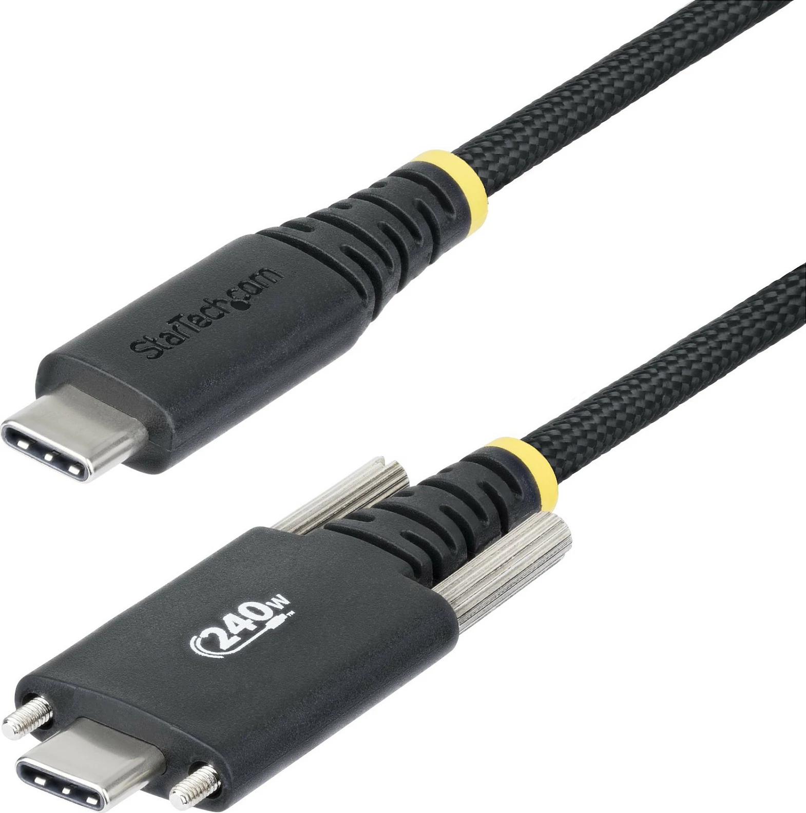 Kabllo karikimi USB-C StarTech 2m, PD 3.1 EPR 240W 5A, me vida bllokuese, e zezë