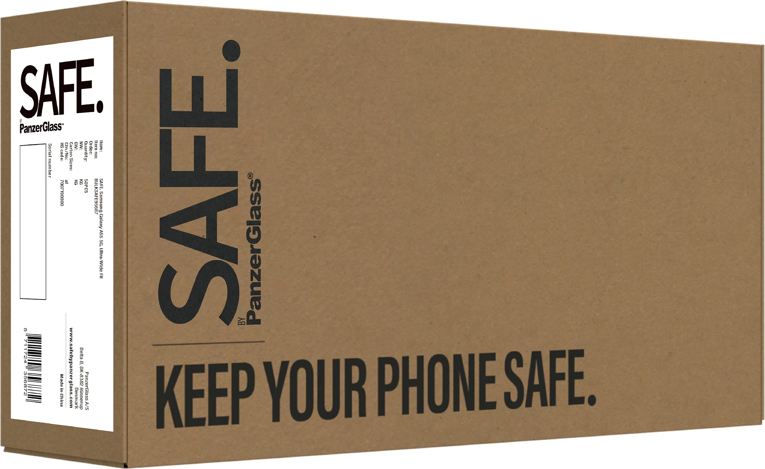 Mbrojtës ekrani PanzerGlass SAFE, për Samsung Galaxy A54 5G, Ultra-Wide Fit, 50 copë, transparent