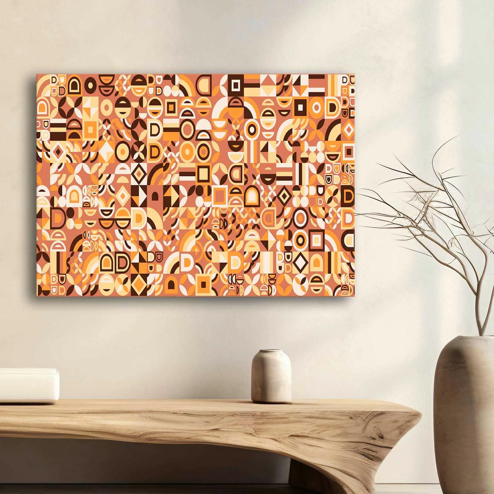 Pikturë dekorative në kanavacë, shumëngjyrëshe, Wallity, 70x100cm, 70100Wabisabi-013