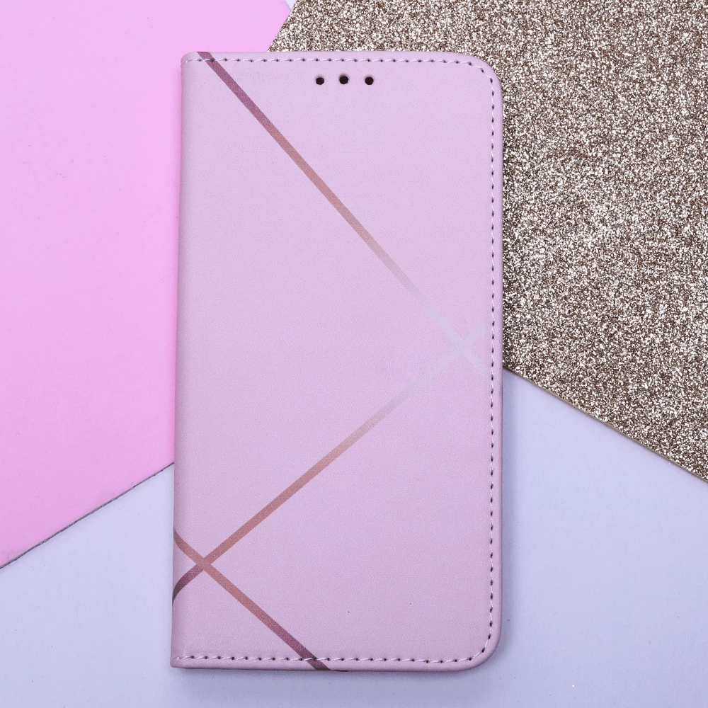 Mbështjellës flip ONASI Mistik 16227 për Samsung Galaxy A03 LTE A035, PU, me magnet, me mbajtëse stand, rozë