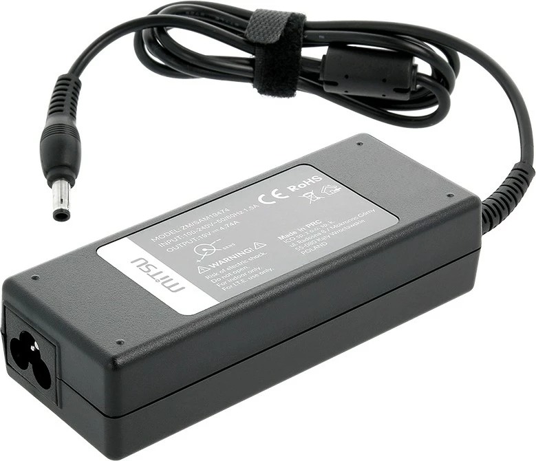Karikues laptop Mitsu ZM/SAM19474, 19V 4.74A, 90W, për Samsung, i zi