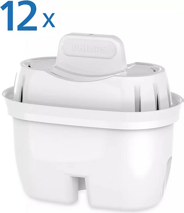 Kartusha filtri uji Philips Micro X-Clean, paketë 12 copë, e bardhë
