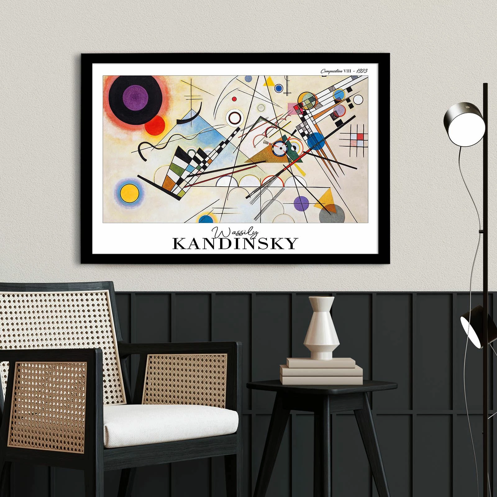 Pikturë dekorative me kornizë, Wallity, 4262SYHKANDINSKY-002, shumëngjyrëshe, 42x62cm