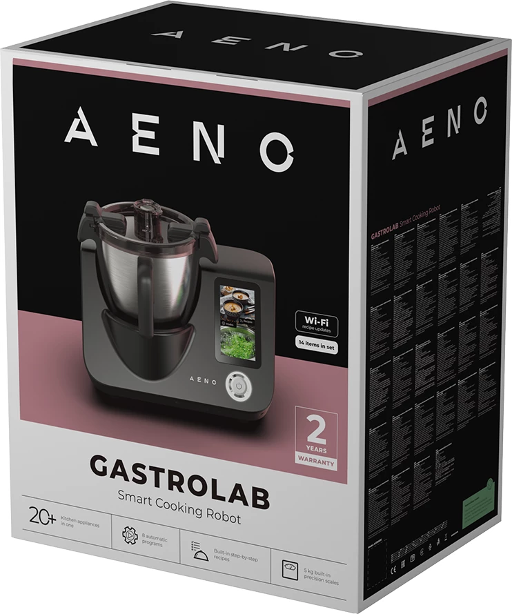 Robot gatimi AENO CR1S, enë 3.5 L, 8 programe automatike, 12 shpejtësi, 1000 W ngrohje, 600 W motor, peshore e integruar, grafit