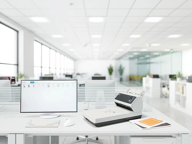 Skener Ricoh fi-8250, 216 x 355.6 mm, 600 x 600 DPI, 50 ppm, Grayscale, Monochrome, ADF + Manual feed, I zi, Gri