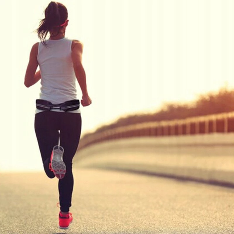 Rrip sportiv Fixed Sportbelt Duo, 2 xhepa me zinxhir, rregullim 68-160 cm, reflektues, i zi