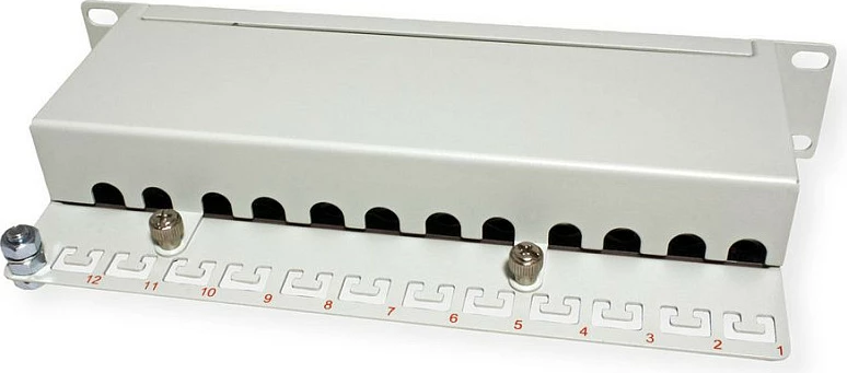 Patch panel rrjeti ROLINE 26.11.0316, 12 porta RJ45, Cat6a S/UTP, 1U, gri