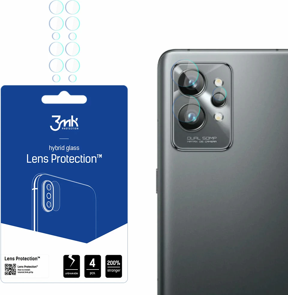 Mbrojtës lentash 3mk Protection Lens Protection për Realme GT 2 Pro, Transparent, 4 copë