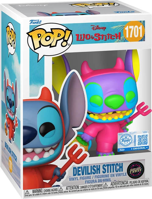 Figurinë koleksionuese Funko Pop! Disney Lilo & Stitch Stitch as Devil me mundësi Chase