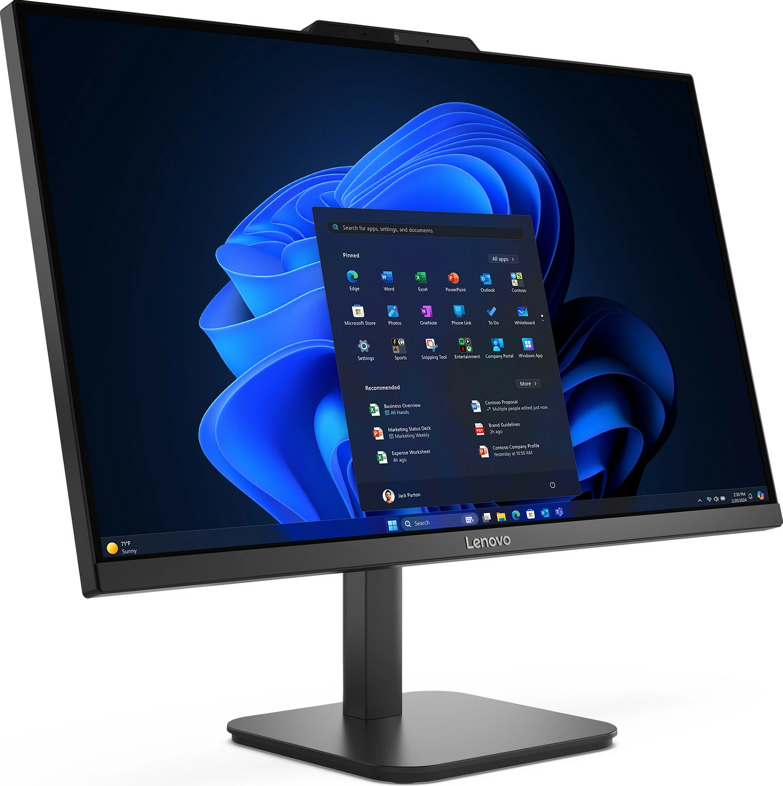 Kompjuter All-in-One Lenovo V100, 23.8" Full HD, Intel N, 16GB RAM, 512GB, Windows 11 Pro, Eclipse Black