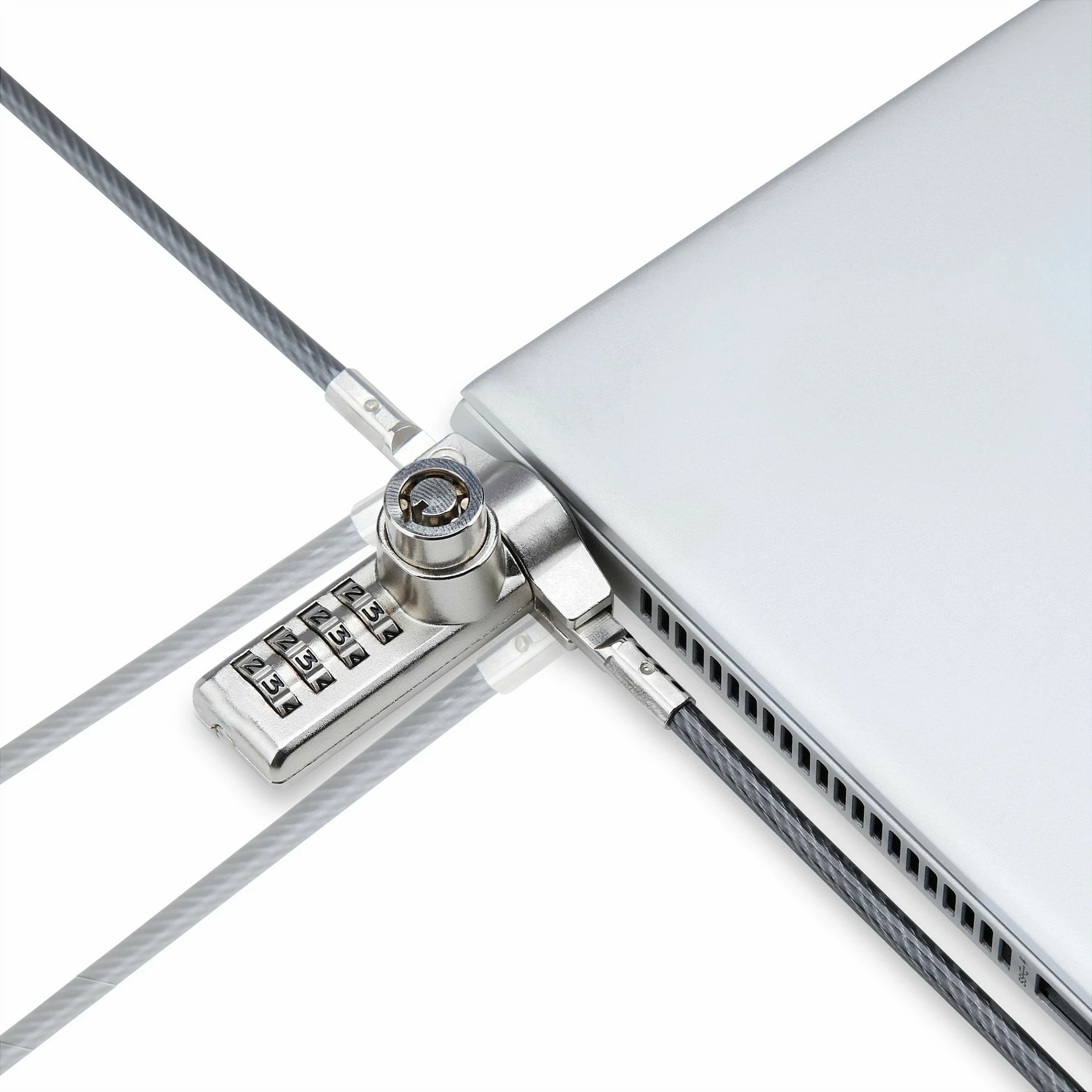 Kablollok sigurie për laptop StarTech, Kensington, 2 m, 10 copë, me çelës dhe kod, zi/çelik
