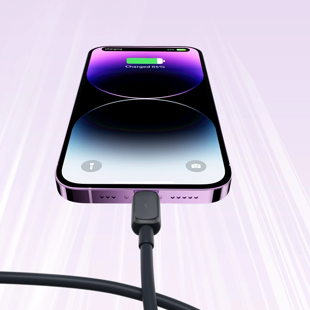 Kabllo Joyroom Multi-Color Series A14, Lightning në USB-A, 2m, 2.4A, e zezë