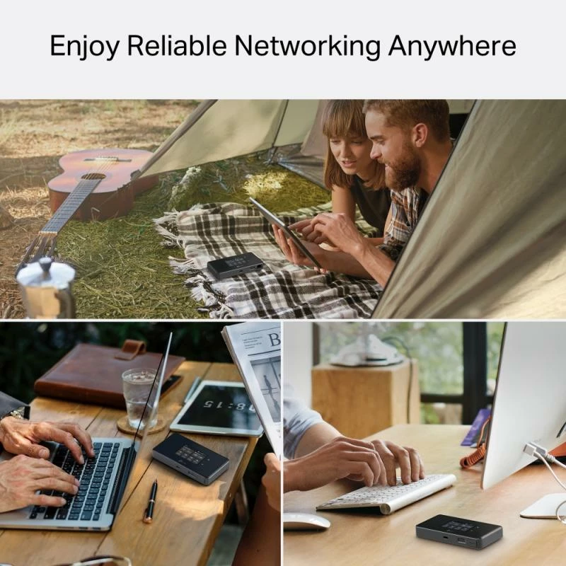 Router mobil 5G TP-Link M8550, Wi‑Fi 6E, ekran me prekje, WireGuard VPN, i zi