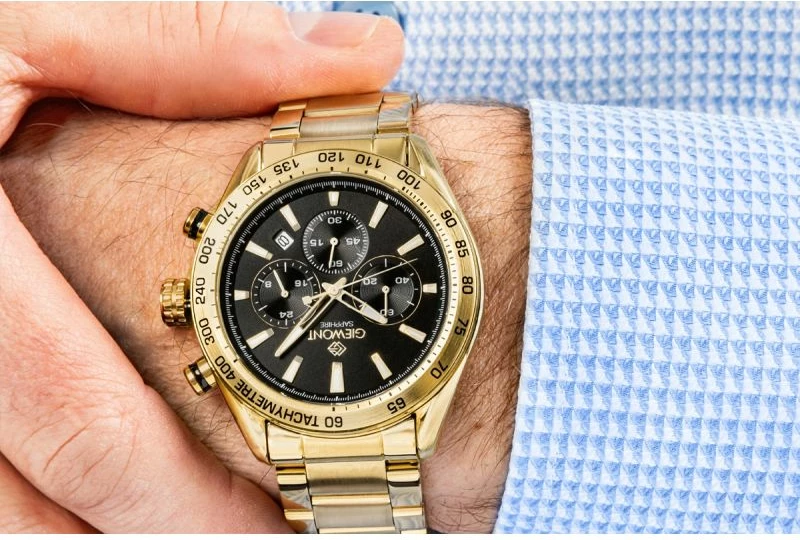 Orë dore meshkuj Giewont GW9580-B4, gold black