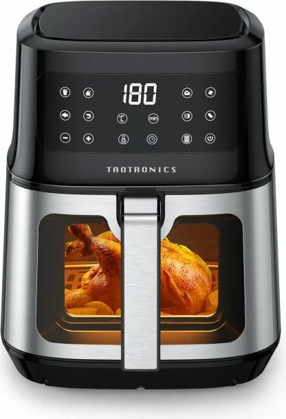 Fritezë me ajër TaoTronics TT-AF011 5L 1200W, e zezë/argjend