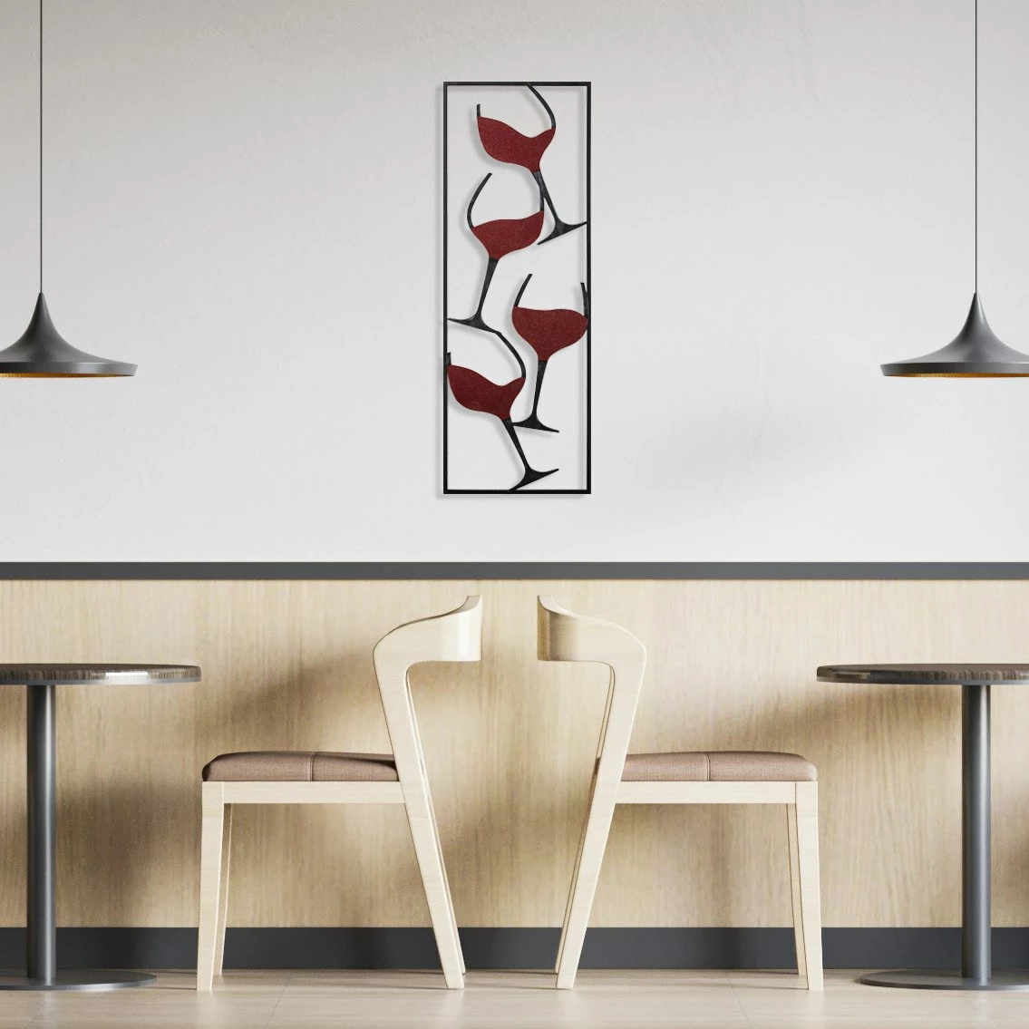 Aksesor dekorativ metalik për mur, Wallity, motiv vere, shumëngjyrësh, 32x5x90cm