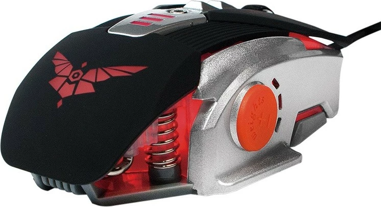 Maus gaming LogiLink ID0156 3200 DPI USB me kabllo, LED, peshë të rregullueshme, 6 butona, i zi