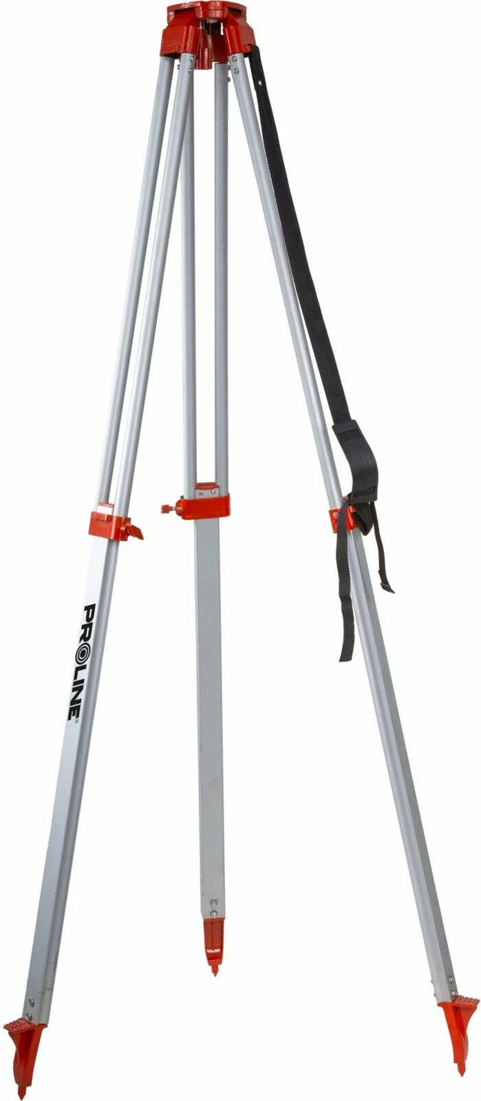 Tripod për laser PROLINE 15164 0.97-1.60 m me filetë 5/8\", argjendtë/kuqe