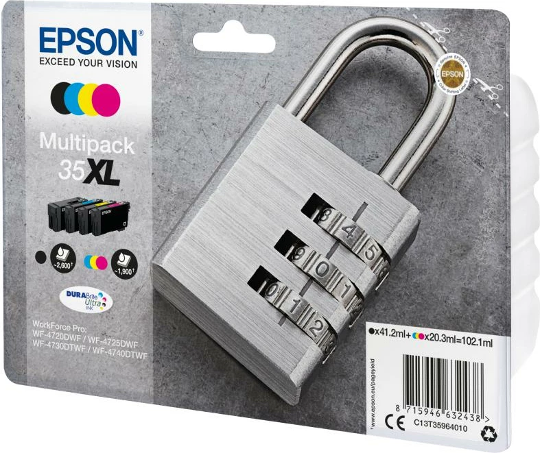 Kartush boje Epson 35XL Multipack C13T35964010 DURABrite Ultra XL, 42 ml, 4 ngjyra, set