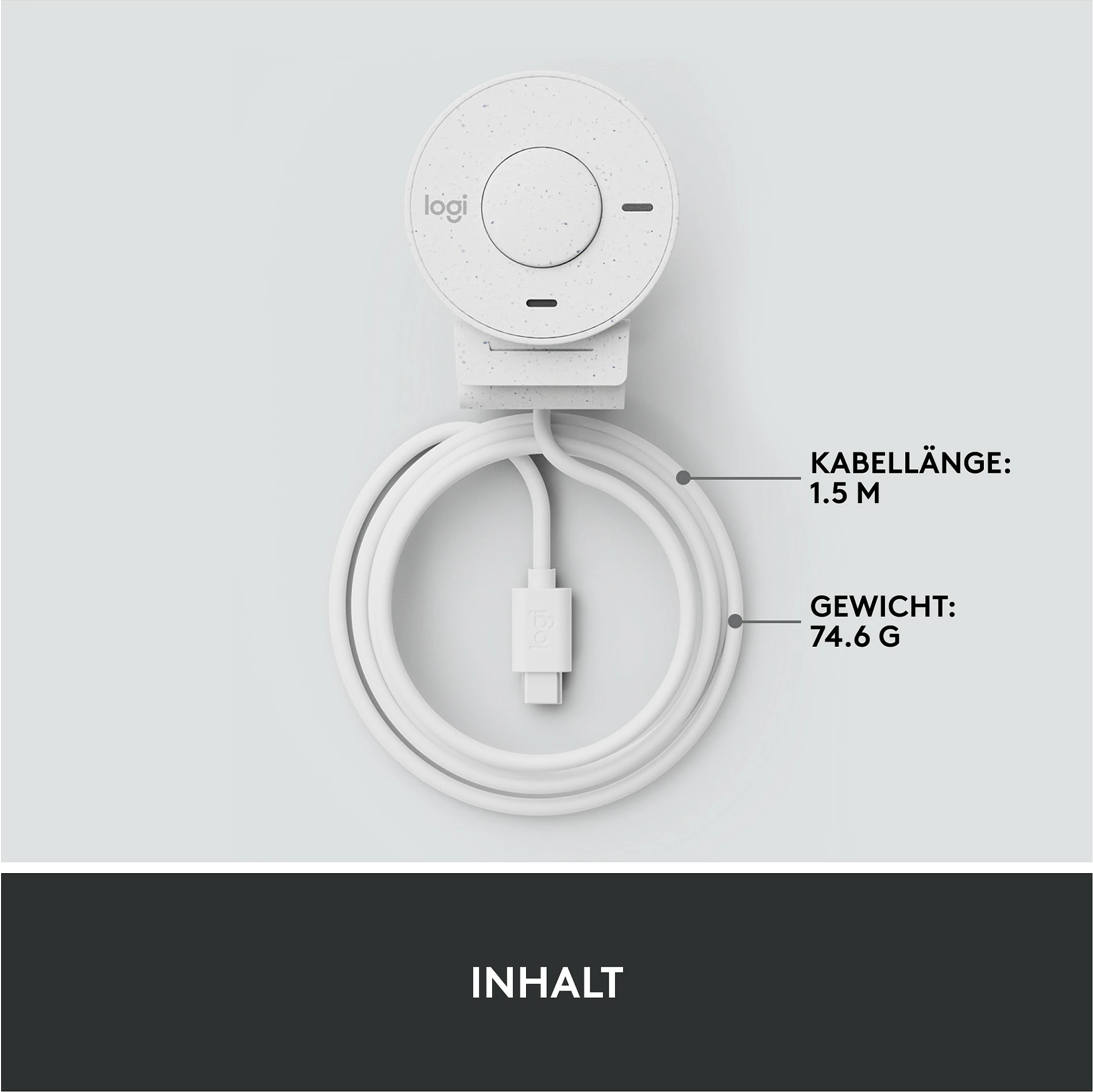 Kamerë Logitech BRIO 300, 1920x1080, Bardhë