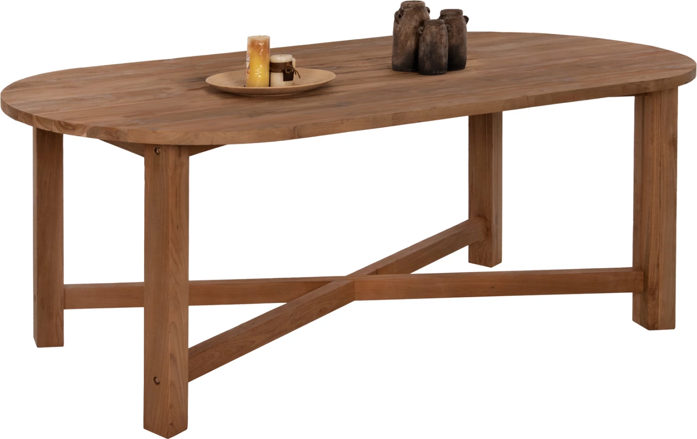 Tavolinë ngrënie KUTAI FH9640 dru TEAK i ricikluar ngjyrë natyrale 200x90x75 cm