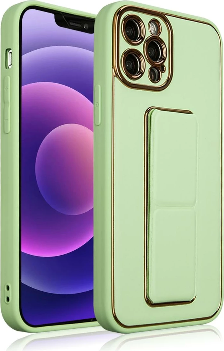 Mbështjellës Hurtel New Kickstand Case për iPhone 13 Pro, me qëndrim, Gjelbër