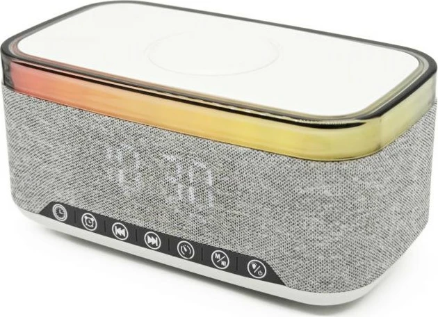 Radiobudilnik Denver FM, Bluetooth, karikim wireless, gri
