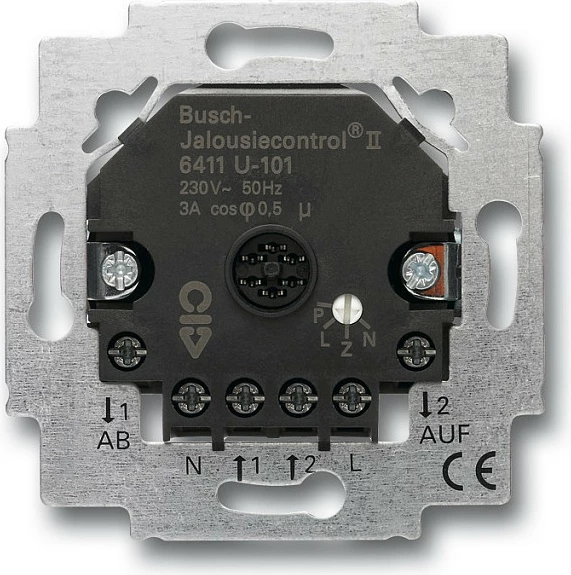 Kontrollues për jaluze/grila BUSCH-JAEGER BJ 6411U-101 Jalousiecontrol II, 230V, 3A, e zezë