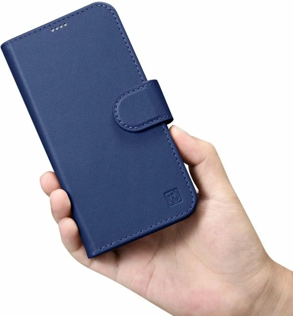 Mbrojtëse portofol për iPhone 14 Pro Max iCarer WMI14220728, lëkurë, kaltër [Ngjyra: Kaltër]