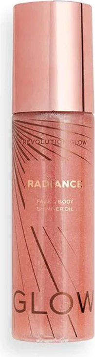 Revolution Glow Radiance Shimmer Oil for Face and Body - Pink