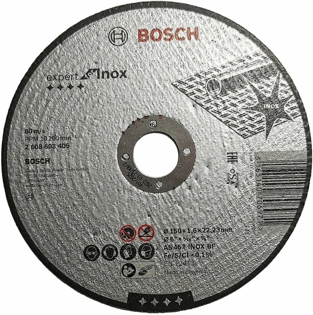 Disk prerës Bosch Expert for Inox 150x1.6mm (22.2mm), paketë 10 copë
