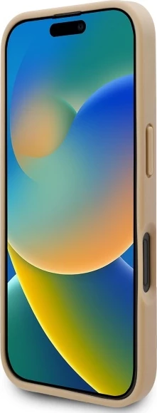 Mbështjellës Karl Lagerfeld Hot Stamp MagSafe për iPhone 16, Bezhe