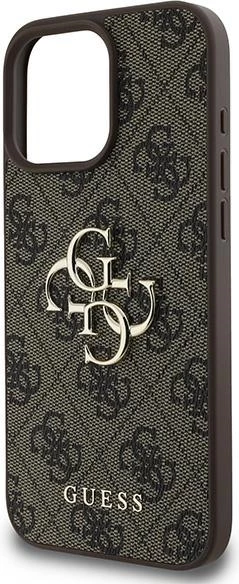 Mbështjellës Guess 4G Big Logo për iPhone 16 Pro, Kafe