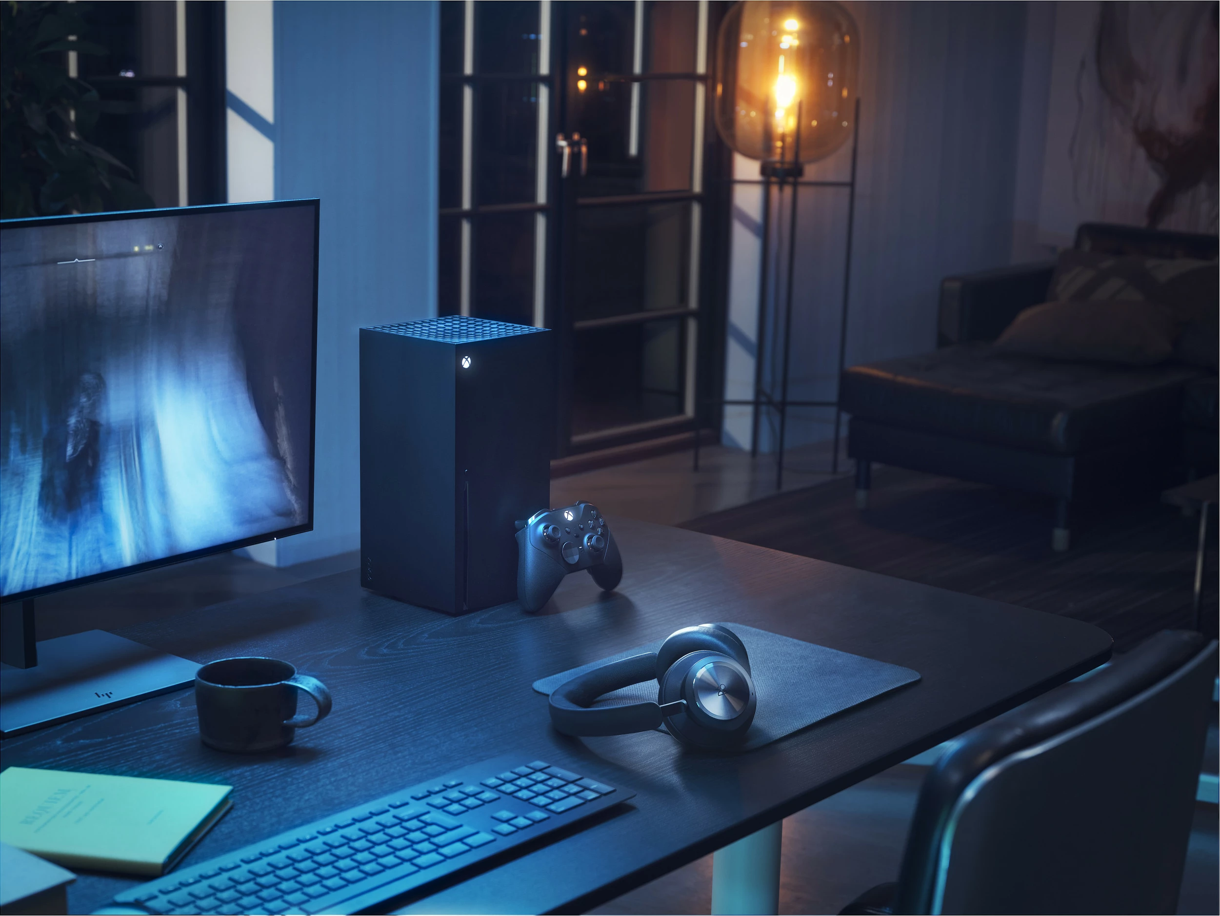 Kufje gaming Bang & Olufsen Beoplay Portal, wireless & me kabllo, Dolby Atmos, Bluetooth 5.1, 3.5mm, ANC, Black Anthracite