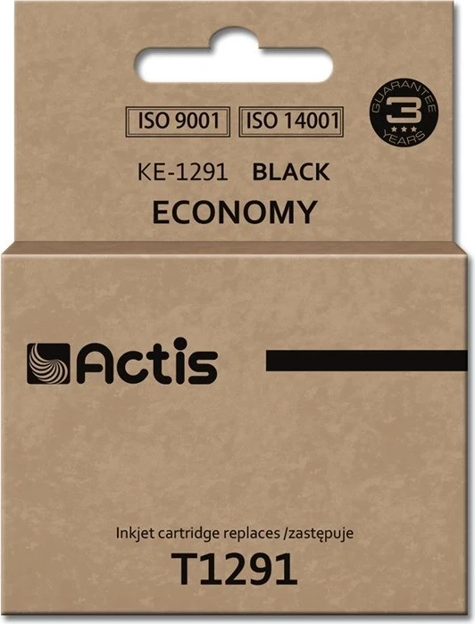 Ngjyrë zëvendësuese Actis KE-1291 për printer Epson T1291, 18ml, e zezë