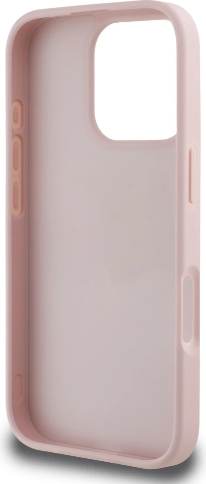 Mbështjellës Guess Grained Roses Big 4G logo për iPhone 16 Pro Max, Rozë