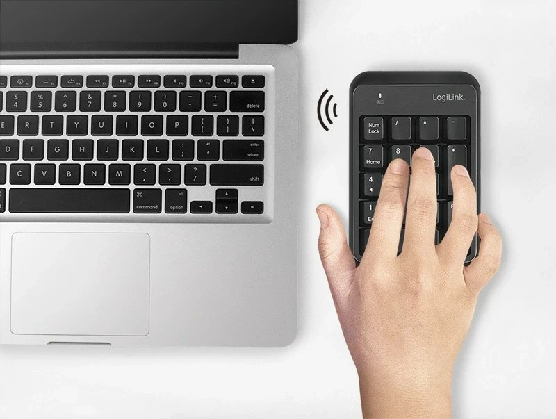 Tastierë numerike LogiLink ID0201, Bluetooth 5.1, 17 taste, e zezë