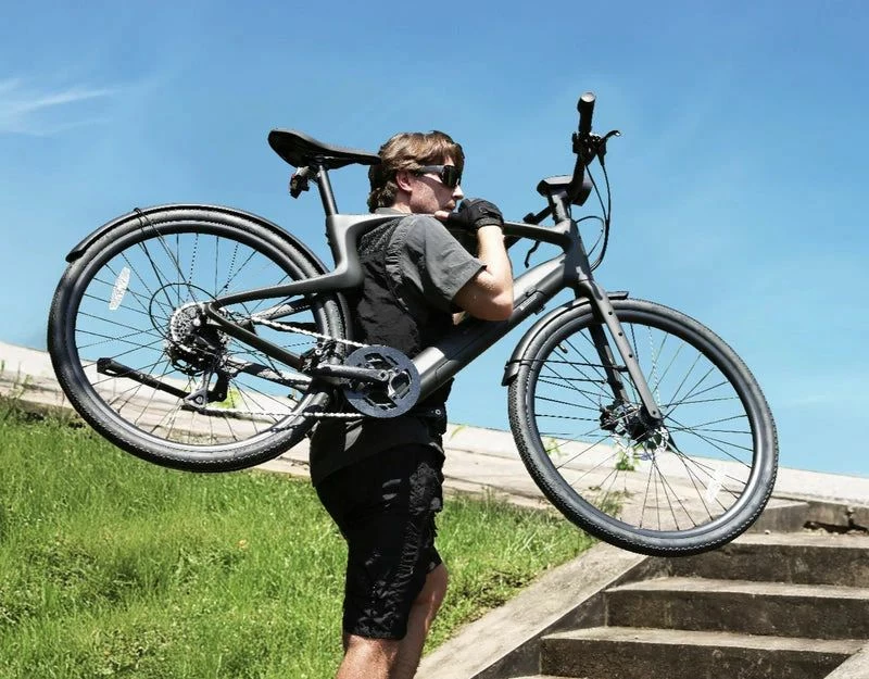 Biçikletë elektrike Urtopia Carbon 1 Pro, madhësia M (170-185 cm), e zezë