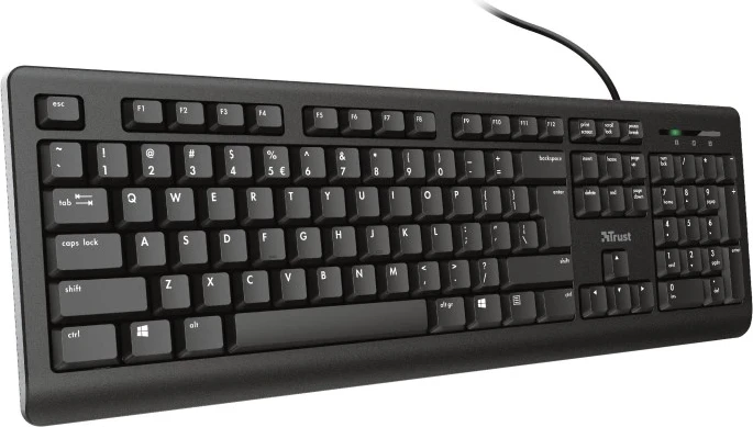 Tastierë Trust Primo, USB, QWERTY US English, e Zezë