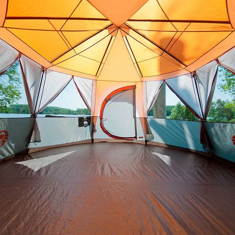 Tendë kampingu Coleman Octagon 8 për 8 persona, 396x396x208 cm, Portokalli